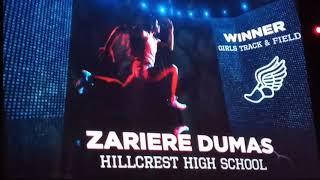 Upstate Sport Award Girl Track Athlete of the Year Zariere Dumas