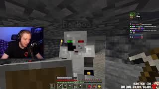 Ranboo randomly mines one block and finds diamonds