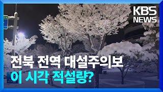 전북 전역 대설주의보…이 시각 전북 눈 상황 / KBS  2025.01.08.