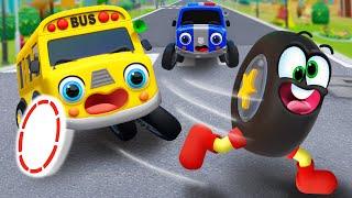 School Bus Lost Wheel Song | I Lost my Wheel  | Nursery Rhymes & Kids Songs - Baby Car Songs TV