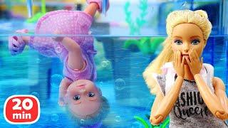 Evi vai ao parque de diversão! Novo vídeo com Barbie boneca para meninas em português.