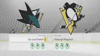 NHL 17 Gameplay - San Jose Sharks vs Pittsburgh Penguins