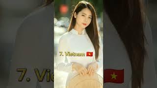 Top 10 Asian countries with most beautiful woman  #shorts #beautiful