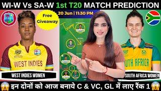 WI-W vs SA-W Today Match Prediction | West Indies Women vs South Africa Women 1st T20 Match Dream11