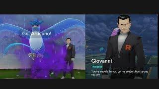 Walkthrough Boss Giovanni and his Shadow Articuno pokemon reward