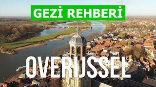 Overijssel, Hollanda | Zwolle Şehri, Enschede, Almelo, Deventer | Drone 4k videosu | Overijssel İli