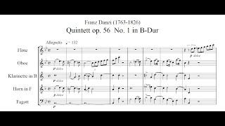 Franz Danzi - Wind Quintet, op. 56 no. 1 (with Score)