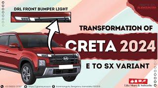 CRETA 2024 MODIFIED FROM E TO SX VARIANT WIT THE BEST & GENUINE ACCESSORIES | BANGALORE | 9986031792