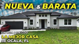 La MEJOR Casa de OCALA, FL 2024 A Precio Económico con Terminados de ALTA CALIDAD Sin HOA/CDD