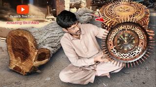 Incredible Process of Making a Wooden Clock | Amazing Woodworking Craftsmanship