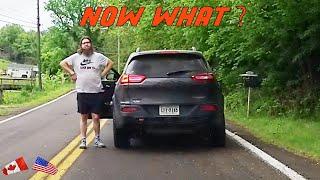 DUDE BLOCKS THE ROAD AND CALLS HIS FATHER TO ROAD RAGE