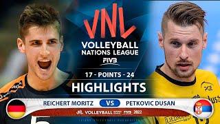 Reichert Moritz vs Petkovic Dusan | Germany vs Serbia | Highlights | Men's VNL 2022 (HD)