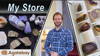 I show you my store Agatebay: Agates, Minerals and more + !Agate Winning!