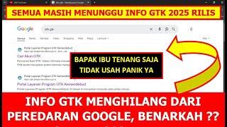 INFO GTK MENGHILANG DARI GOOGLE, BENARKAH? PADAHAL INFO GTK SISTEM DALAM PERBAIKAN ATAU MAINTENANCE