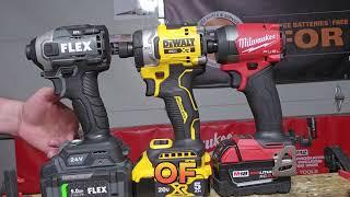 Milwaukee Gen 4 vs DeWalt 860 vs Flex Tools Impact Driver