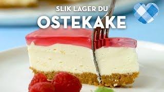 Ostekake med géle - kjeks og smørbunn, syrlig fyll og søt gele | TINE Kjøkken