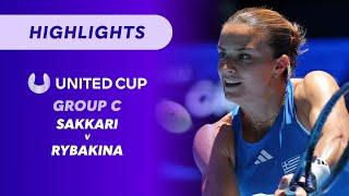 Maria Sakkari (GRE) v Elena Rybakina (KAZ) - United Cup Highlights | Wide World of Sports