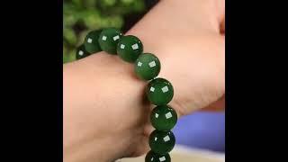 Natural green jade bracelet