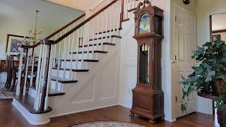 Stained Stairs and Wainscoting Painted White in Richfield Ohio