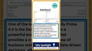 Dashboard Features in Tally Prime 4 0 | #TallyPrime4.0, #TallyPrimeDashboard, #tallyupdate