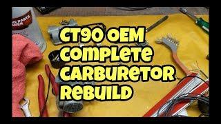 Honda CT90 all OEM complete carburetor rebuild.