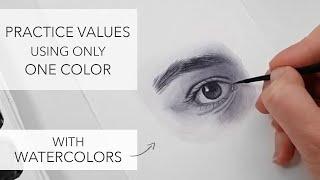 Painting an eye with watercolors #watercolorpainting