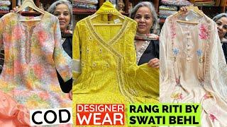 Stunning Designer Cotton & Party Wear Suits, Sharara Sets & Velvets at Rang Riti By Swati Behl.