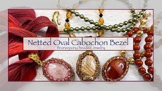 Netted Gemstone Cabochon Pendant