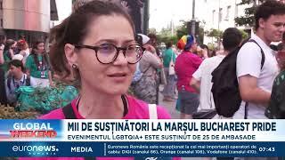 Mii de susținători la marșul Bucharest Pride. "Suntem aici să ne exprimăm iubirea față de toți"