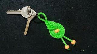 Gantungan kunci tali kur,macrame keychain,kancing china,rope,accessories ,pelangi shop