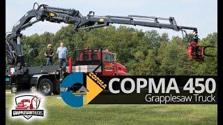 Grapplesaw Truck Mecanil SG280 w/ Copma 450 Knuckleboom Crane -   100 foot Tree removal crane (2022)