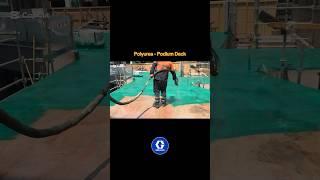 Polyurea Spraying - Concrete Podium Deck