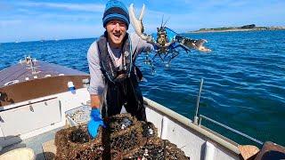 BIG LOBSTERS IN THE POTS - Catch Clean Cook ! Lobster Fishing