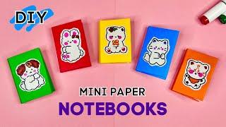 DIY MINI PAPER NOTEBOOKS/Handmade Paper Craft/How to Make Paper Notebook/Tutorial/School Craft