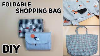 DIY FOLDABLE SHOPPING BAG / Big Grocery Bag/ eco bag/ sewing tutorial [Tendersmile Handmade]