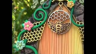 Polymer Clay Bumblebee Pixie Door