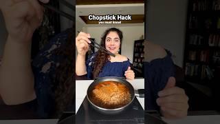 HACK: How to use Chopsticks? Chopstick Hack you must know #hacks #foodhacks #thakursisters #shorts