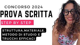 CONCORSO DOCENTI 2024 PROVA SCRITTA STEP BY STEP