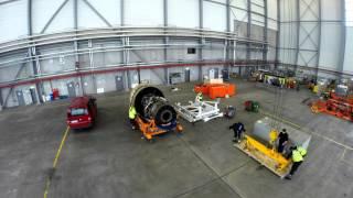 Boeing 747 GE CF6-80C2 engine change