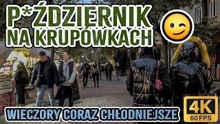 Zakopane Krupówki, PAŹDZIERNIK i turyści  w 4K2024.10.03 ASMR