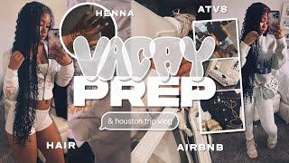 VACAY PREP + VLOG  | atvs, airbnb, color factory, pack w me, braids, nails, henna