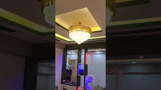 Chandelier light for living room !! Antique led crystal light | jhoomar for hall area #light#shorts