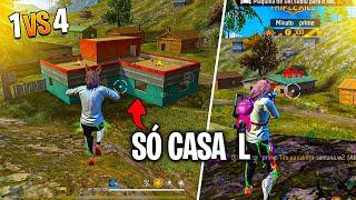 SOLO VS SQUAD MAS EU SÓ POSSO LOTEAR CASA L NESSE DESAFIO! FREE FIRE MOBILE