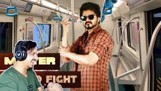 MASTER | Intro Scene | Bus Fight Scene REACTION | Metro Fight Scene | Thalapathy Vijay |