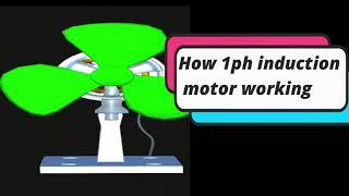 How 1ph induction motor working in animation