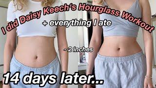 I Did Daisy Keech’s Hourglass Workout For Two Weeks *SHOCKING RESULTS* + everything I ate!