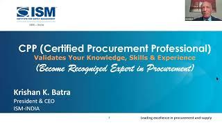 Become Recognized Expert in Procurement || by pursuing CPP Certification || ISM-INDIA's E-Learning