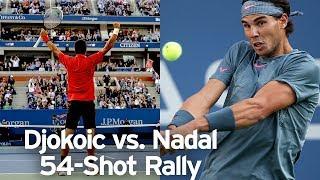 Novak Djokovic vs Rafael Nadal 54-shot rally | US Open 2013 Final