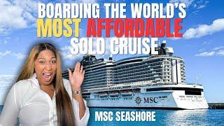 The CHEAPEST SOLO Cruise EVER | MSC SEASHORE EMBARKATION DAY VLOG