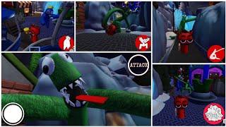 Rainbow Friends 2 | Red spinki Vs Green Monster Jumpscare Full Gameplay #roblox #rainbowfriends2